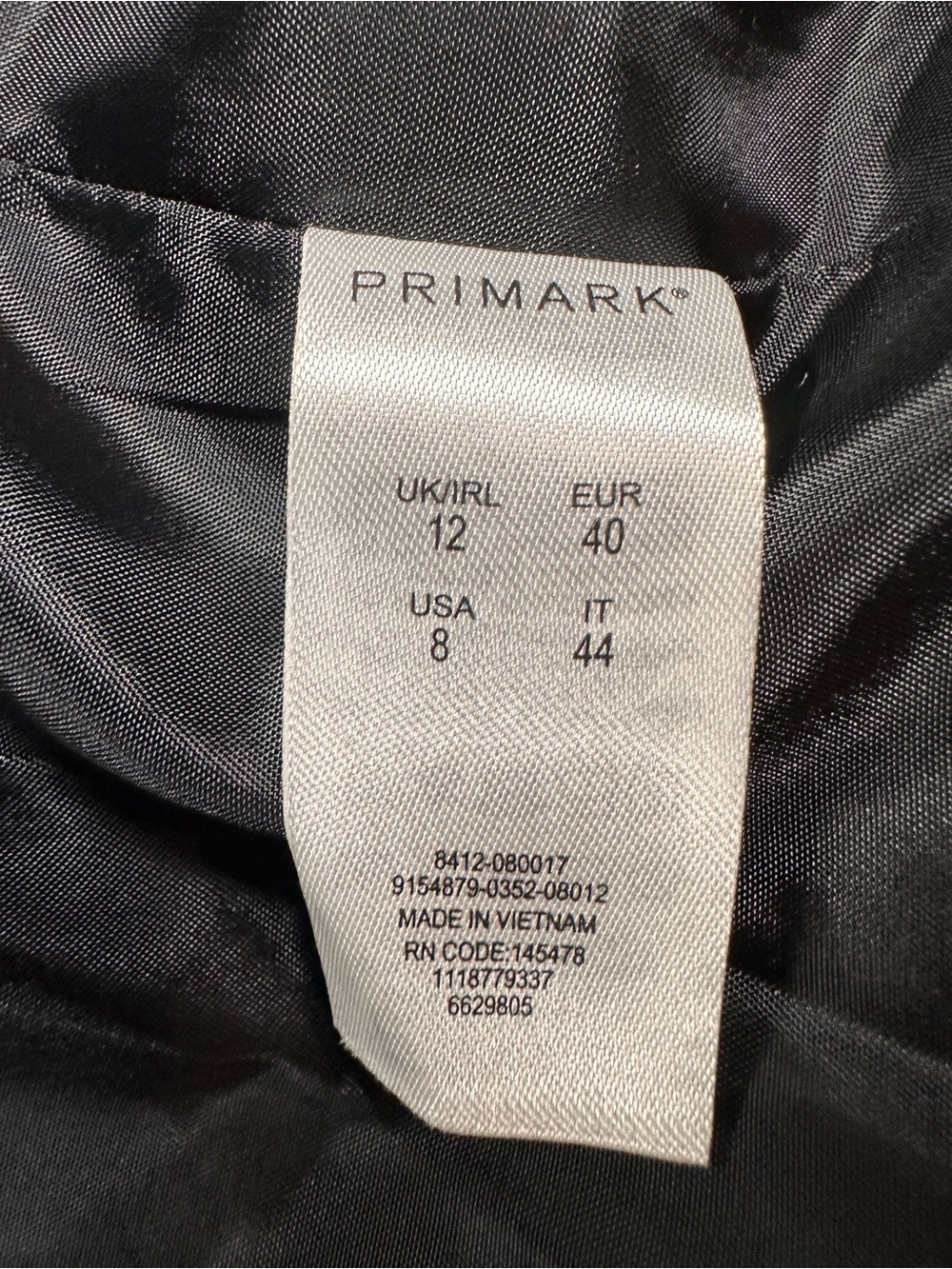 Primark Red Navy Tartan Plaid Long Coat Women’s US 8 - Picture 7 of 8